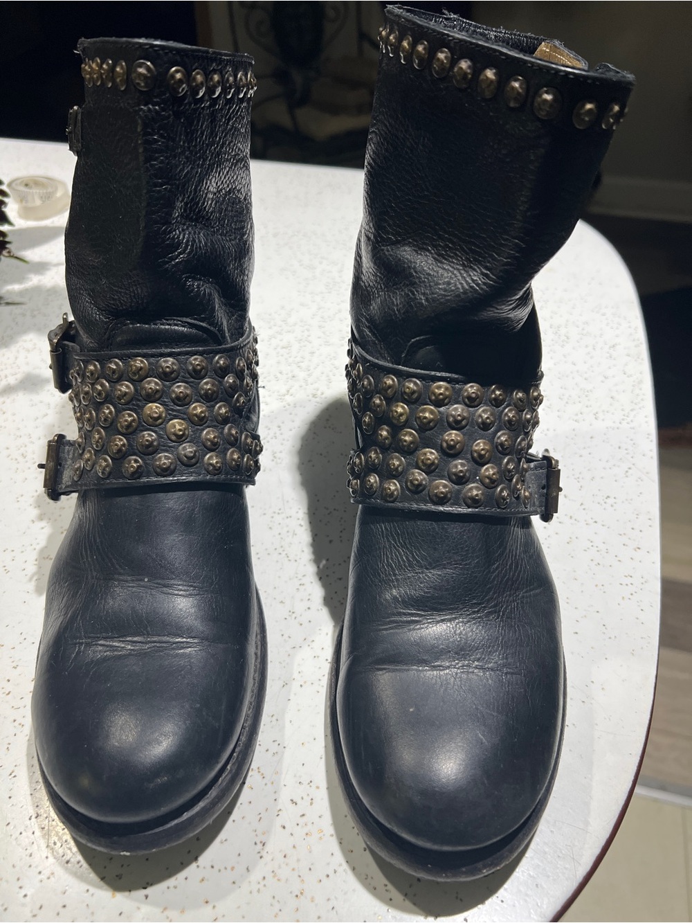 Frye Jenna Studded short boot black 9B